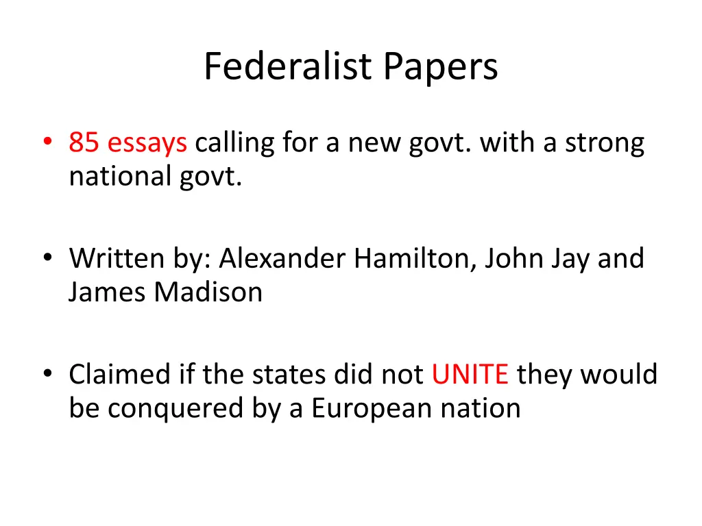 federalist papers