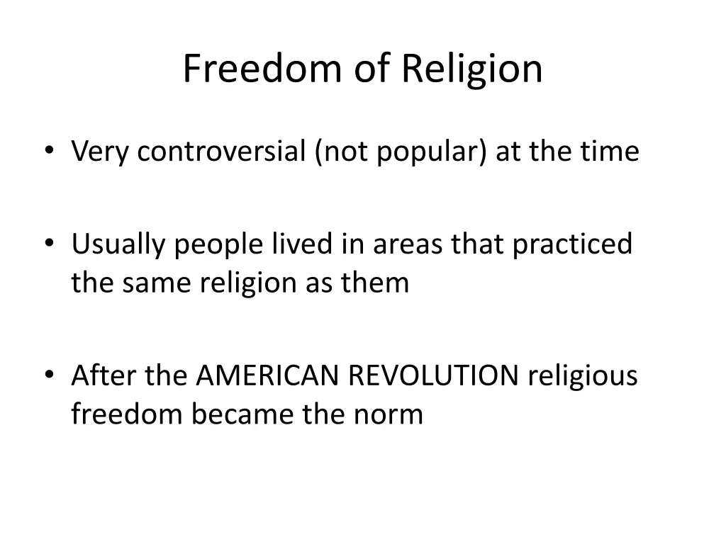 freedom of religion