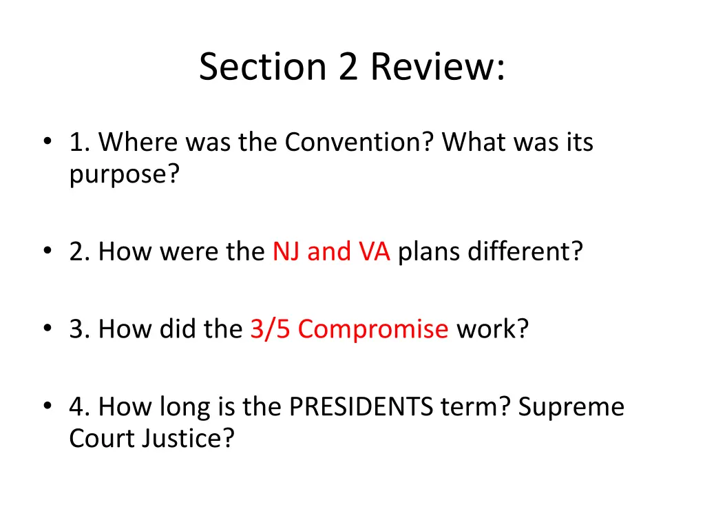 section 2 review