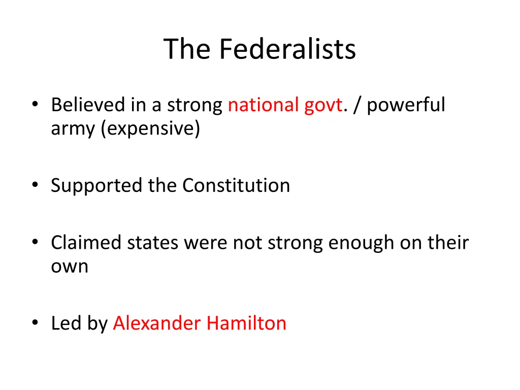 the federalists