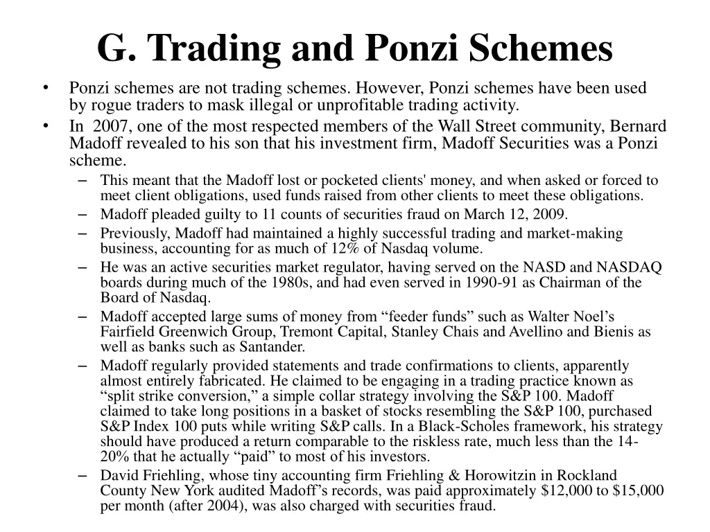 g trading and ponzi schemes ponzi schemes