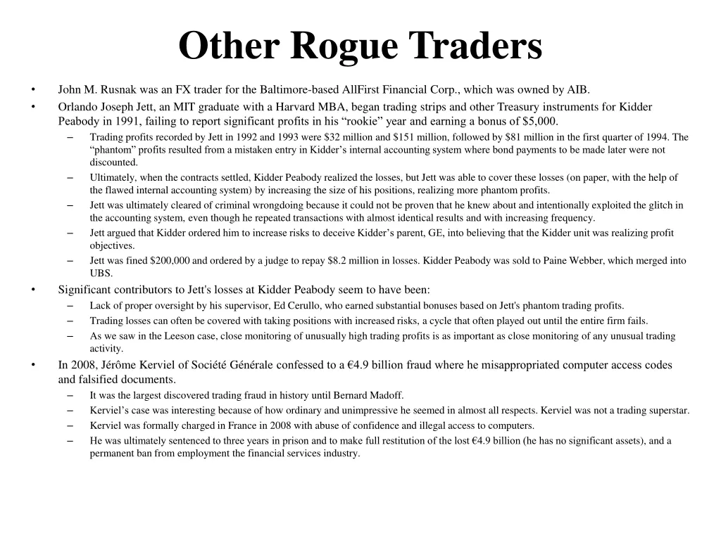 other rogue traders