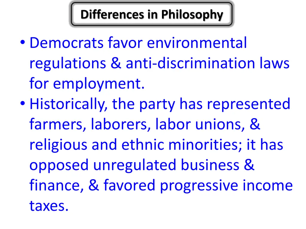 differences in philosophy 2