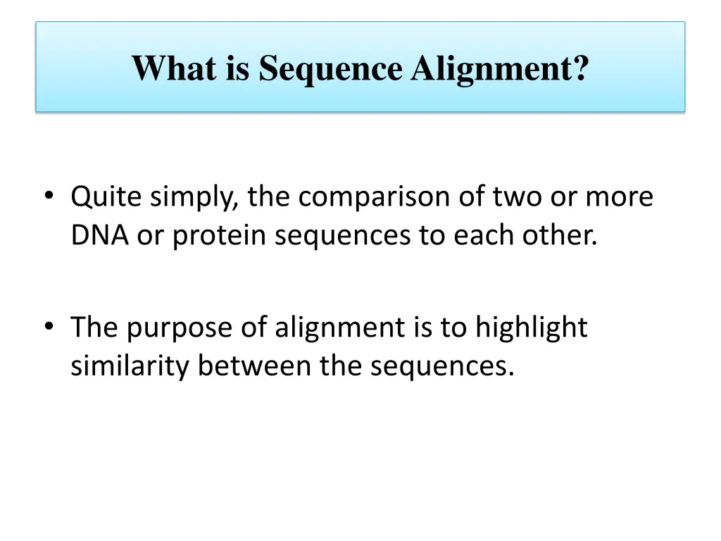 what is sequence alignment