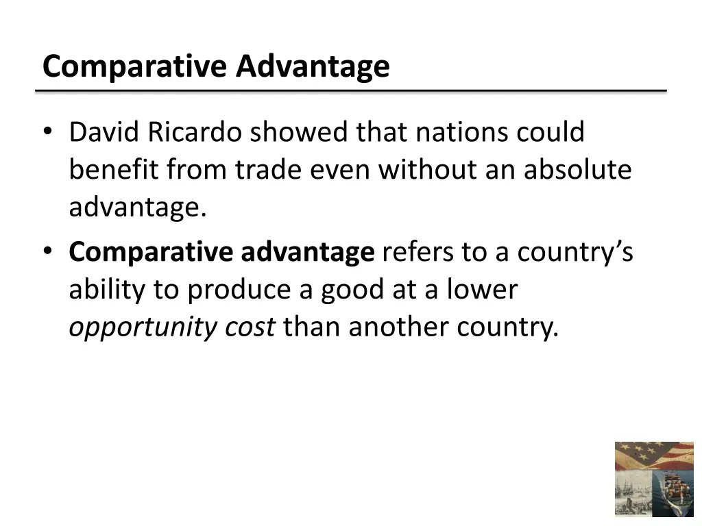 comparative advantage