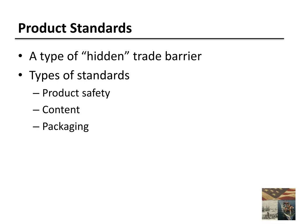 product standards