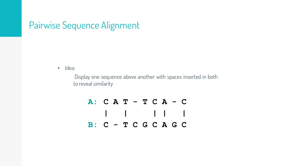 pairwise sequence alignment 1