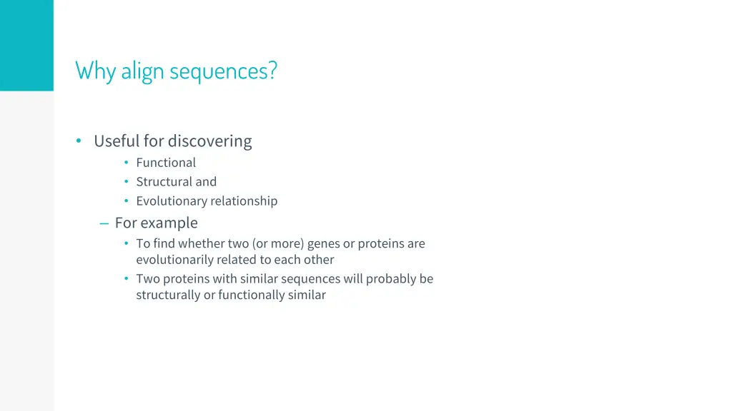 why align sequences