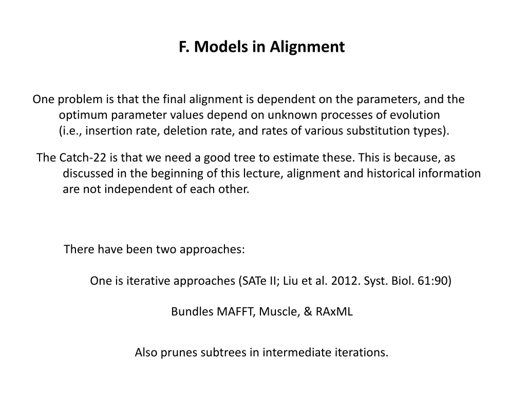 f models in alignment