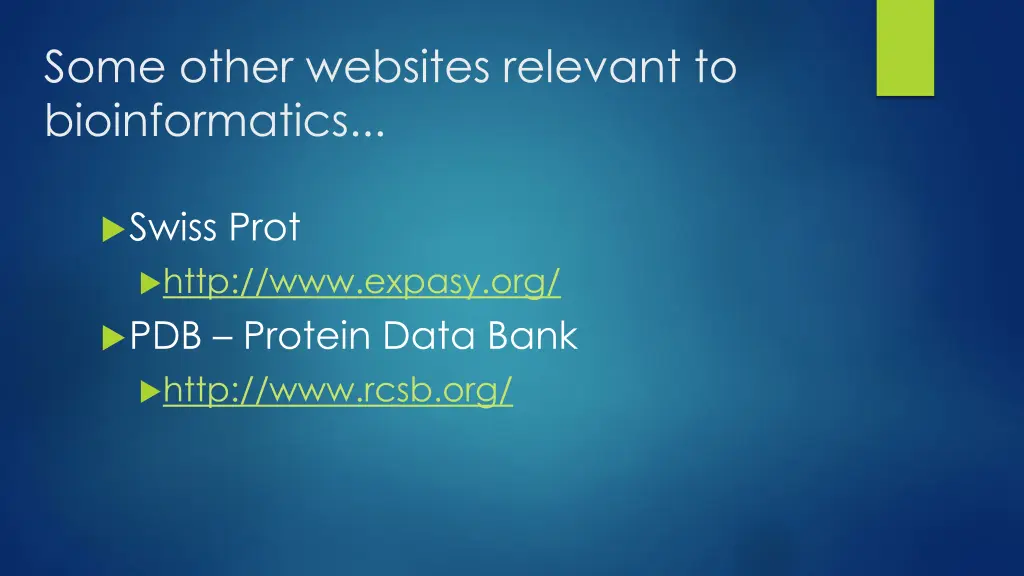 some other websites relevant to bioinformatics