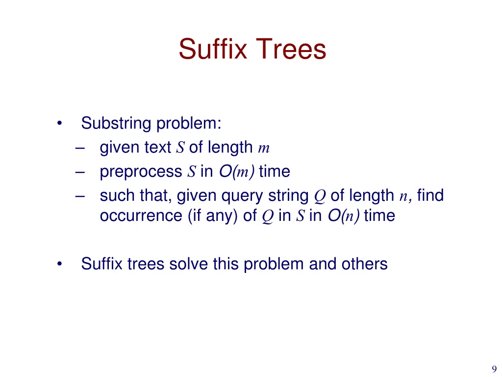 suffix trees