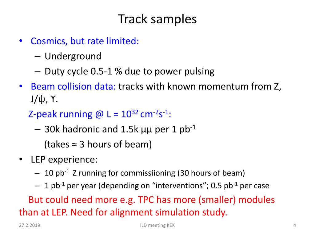 track samples