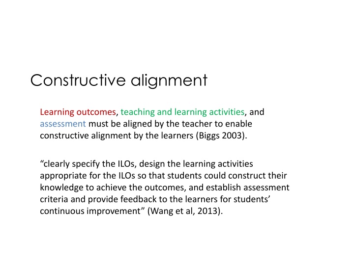 constructive alignment