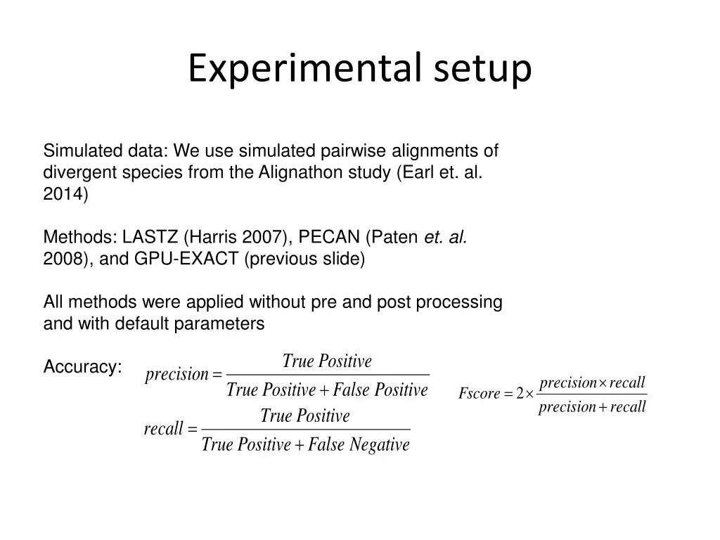 experimental setup