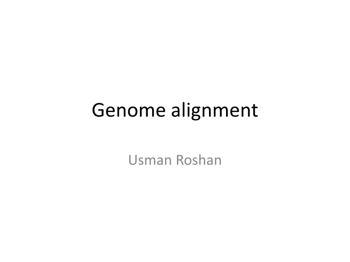 genome alignment