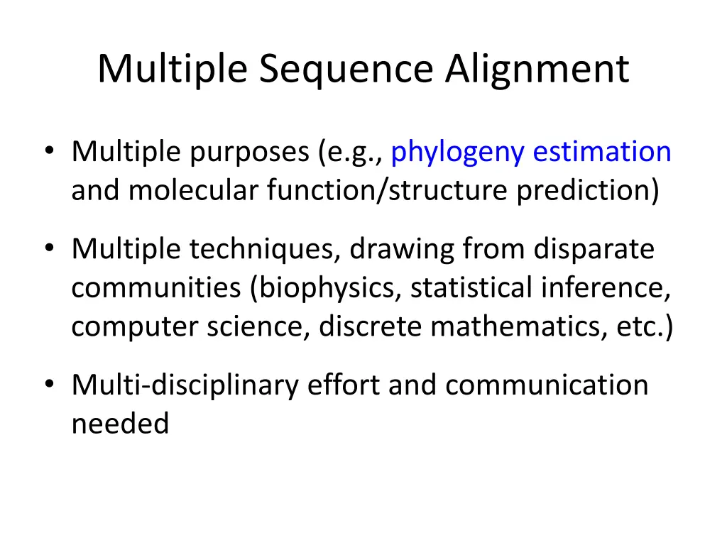 multiple sequence alignment 1