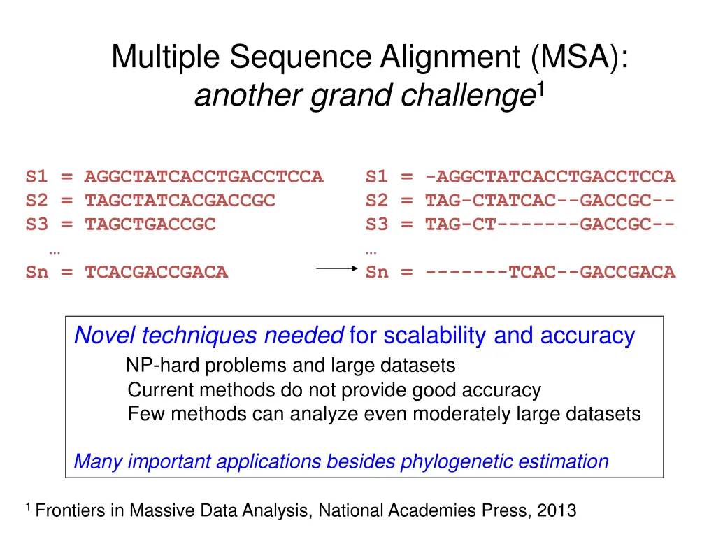 multiple sequence alignment msa another grand