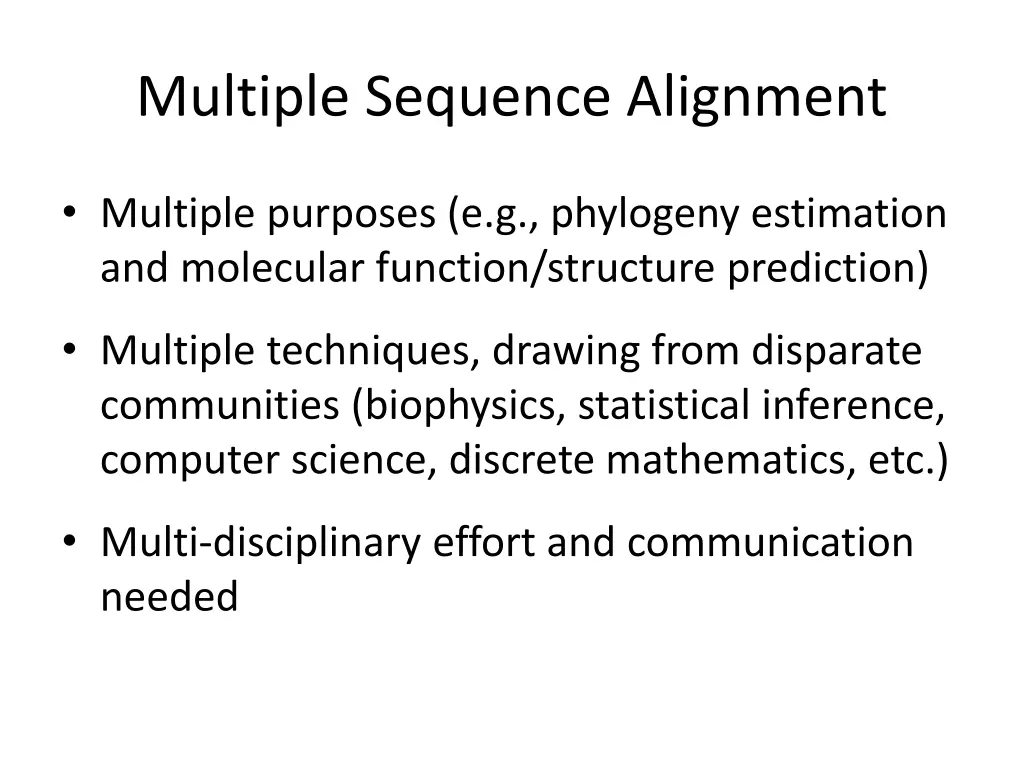 multiple sequence alignment