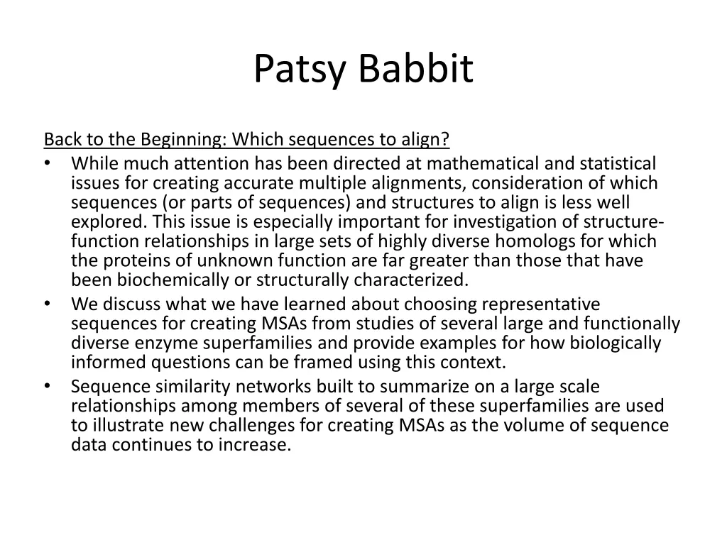 patsy babbit