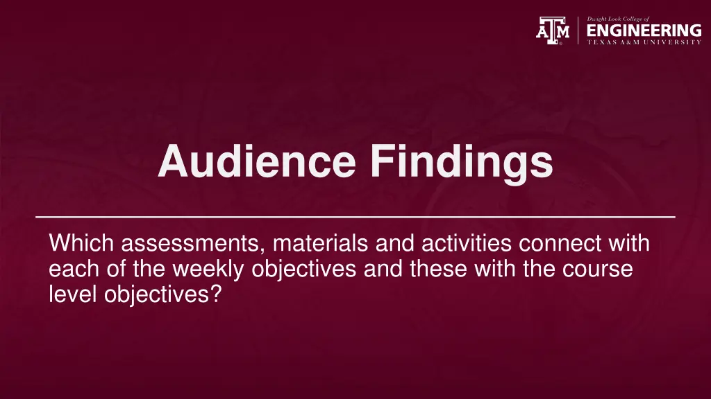 audience findings