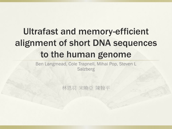 ultrafast and memory efficient alignment of short