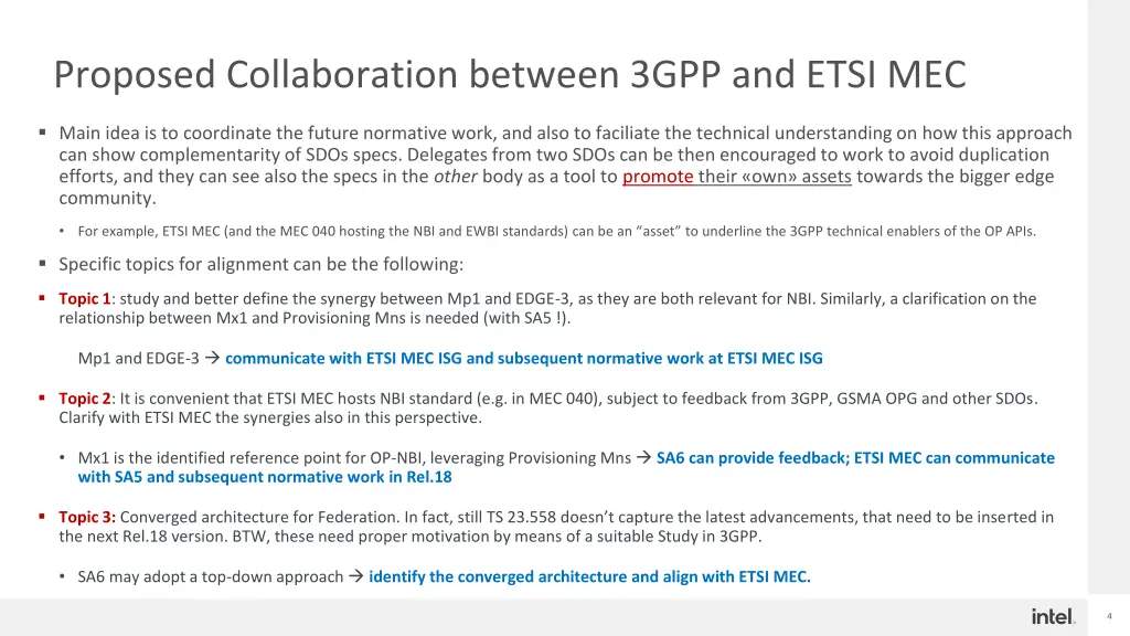 proposed collaboration between 3gpp and etsi mec