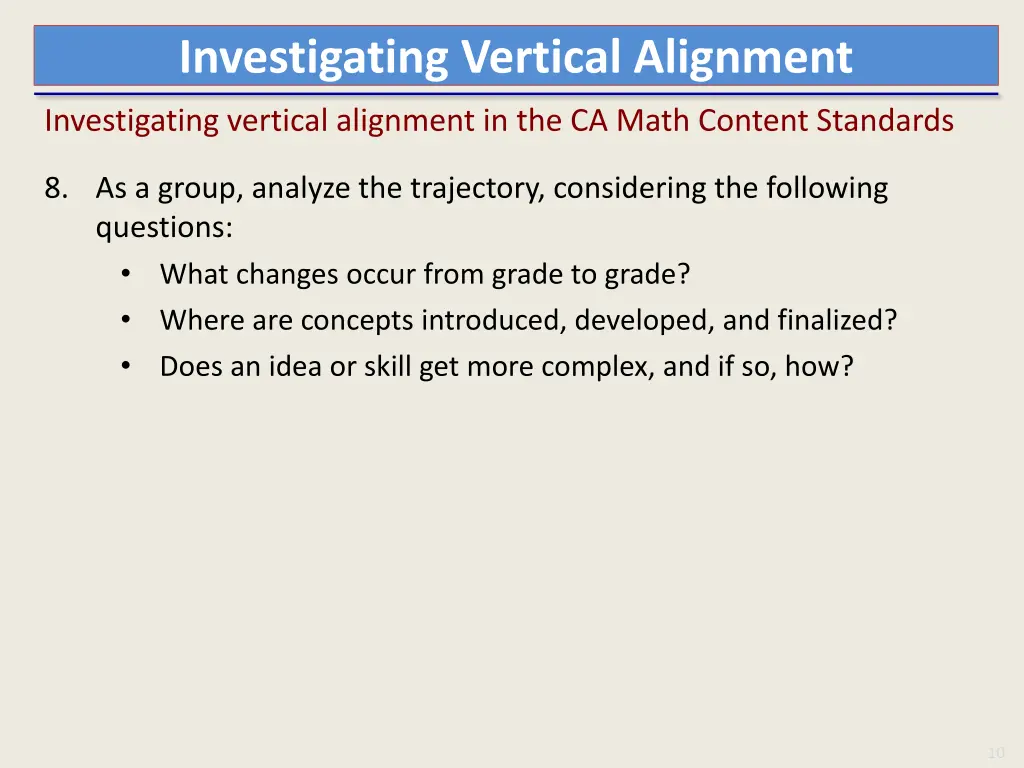 investigating vertical alignment 5