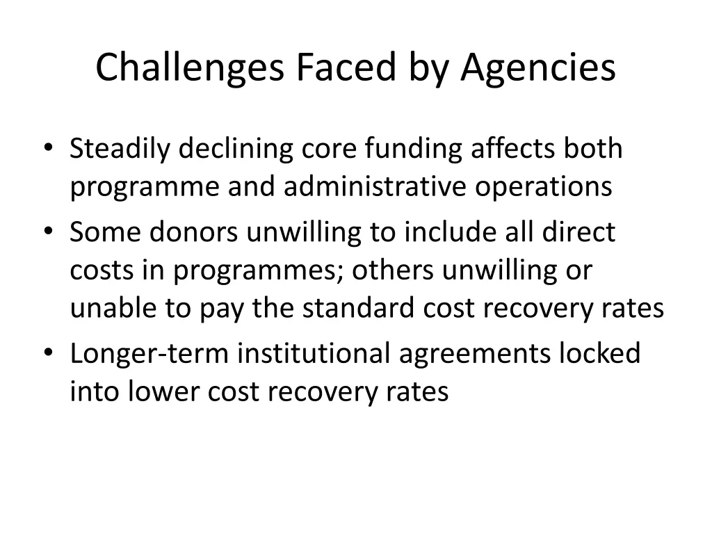 challenges faced by agencies