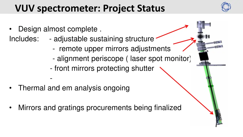 vuv spectrometer project status