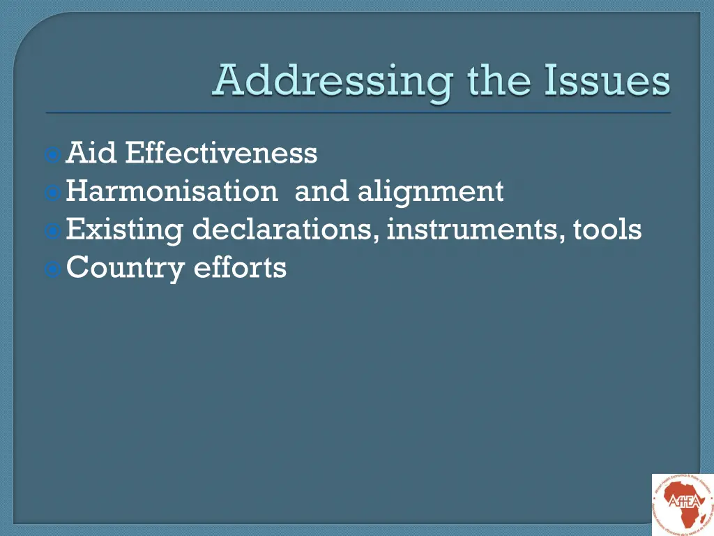 aid effectiveness harmonisation and alignment