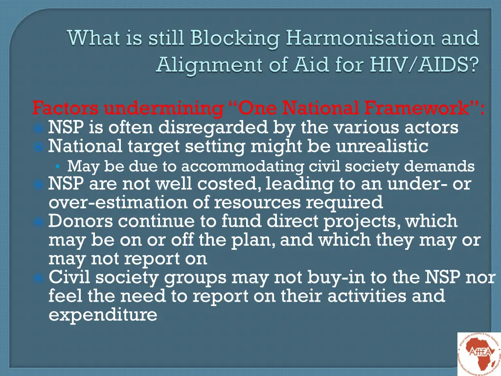 factors undermining one national framework