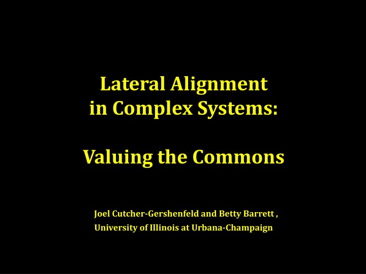 lateral alignment in complex systems