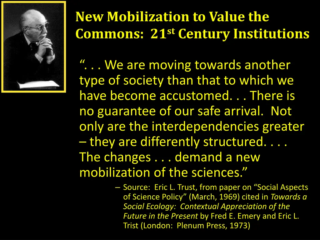 new mobilization to value the commons