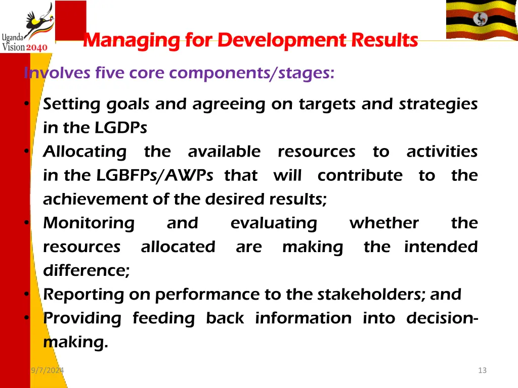 managing for development results managing