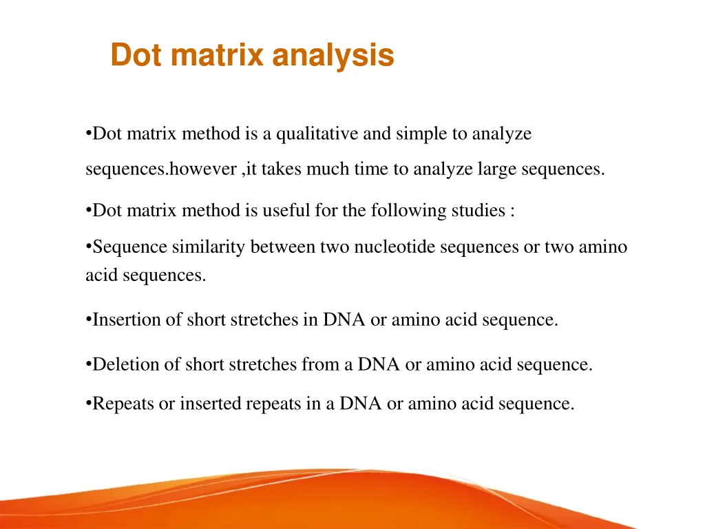 dot matrix analysis 1