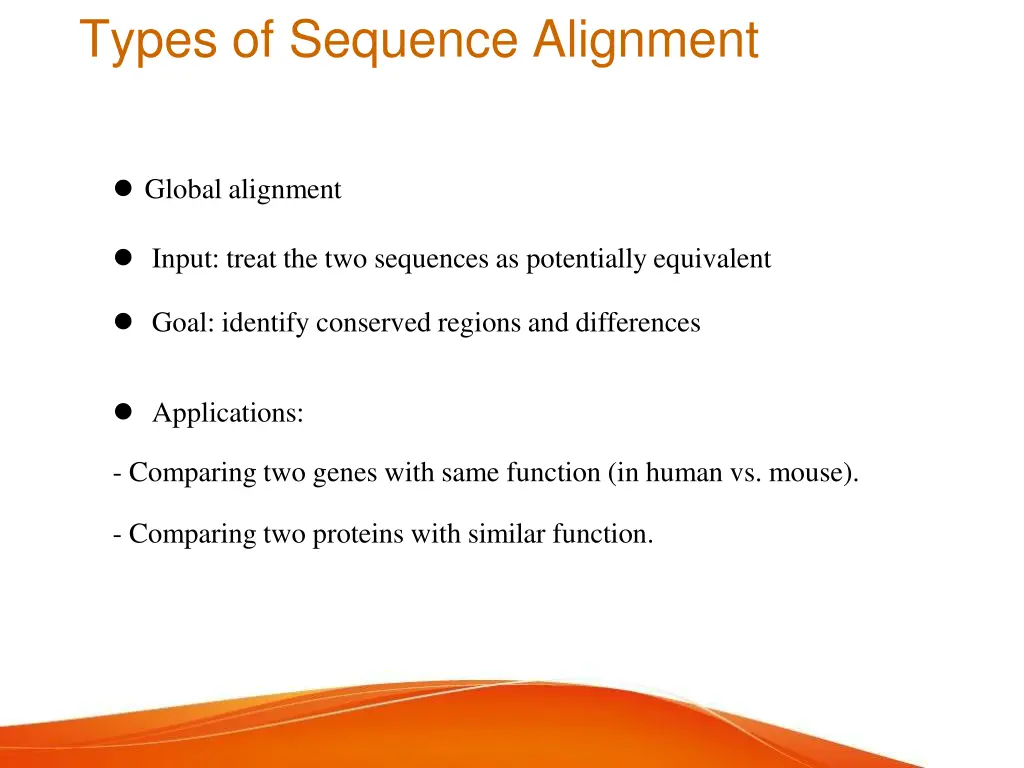 types of sequence alignment 1