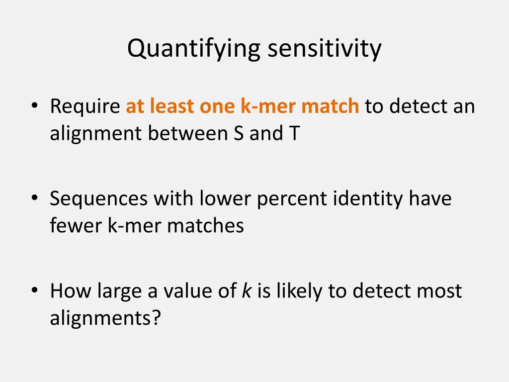 quantifying sensitivity