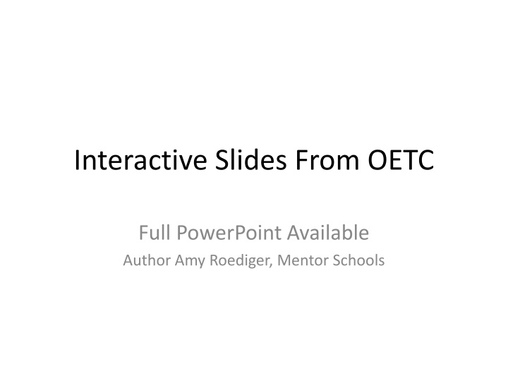 interactive slides from oetc