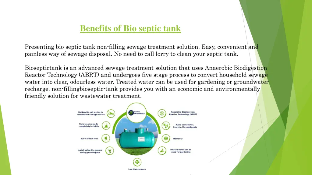 benefits of bio septic tank