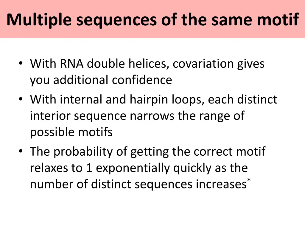 multiple sequences of the same motif