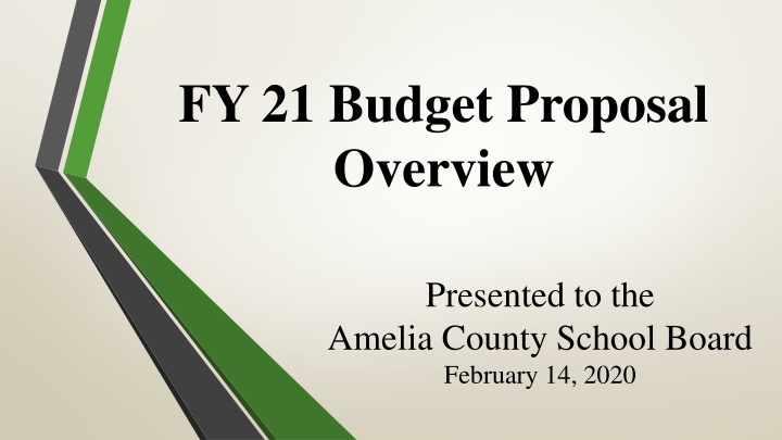 fy 21 budget proposal overview