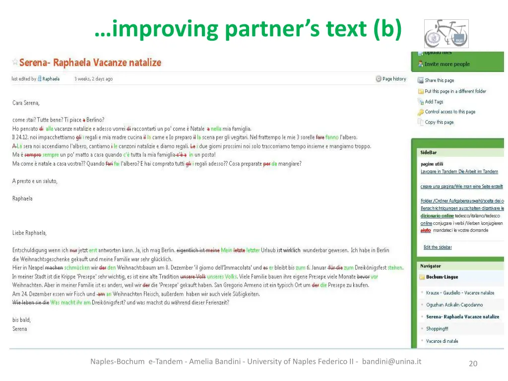 improving partner s text b