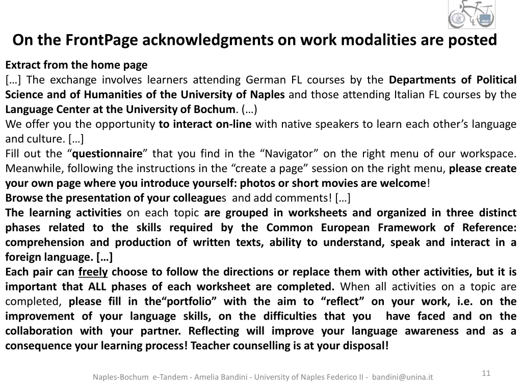 on the frontpage acknowledgments on work