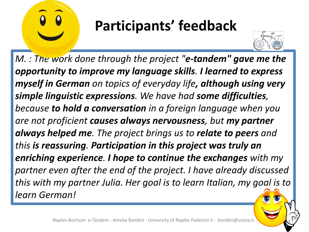 participants feedback