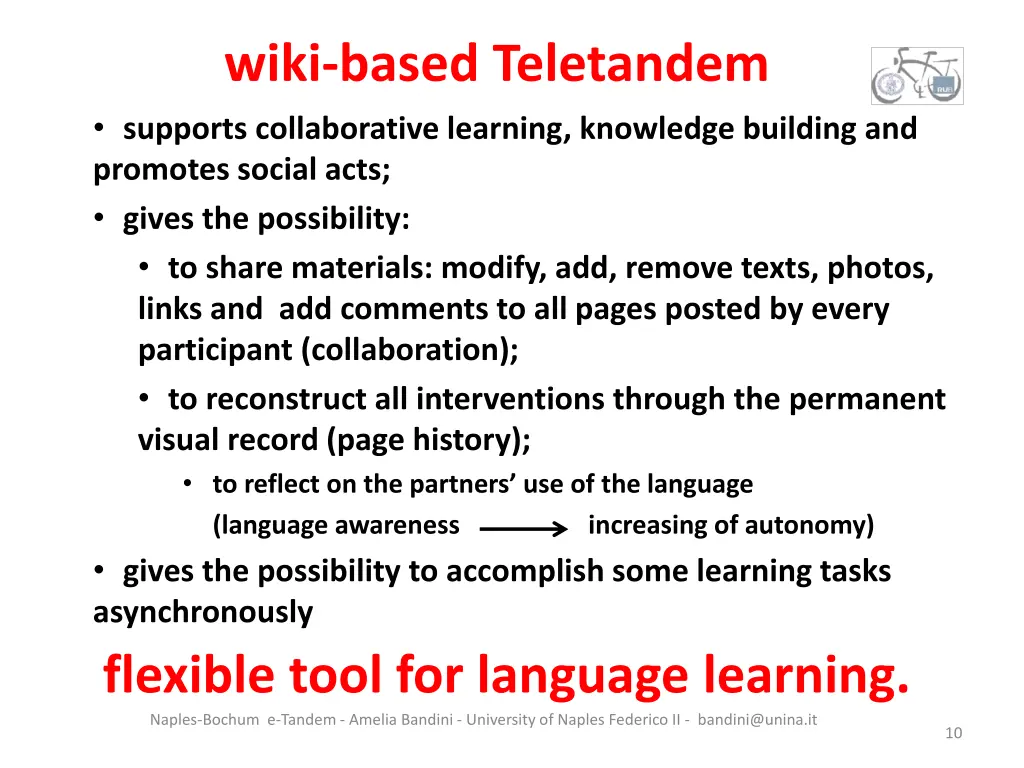 wiki based teletandem supports collaborative