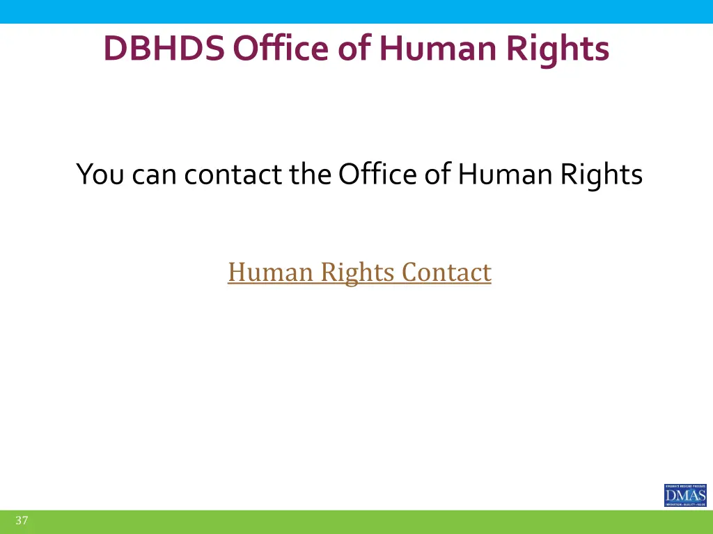 dbhds office of human rights