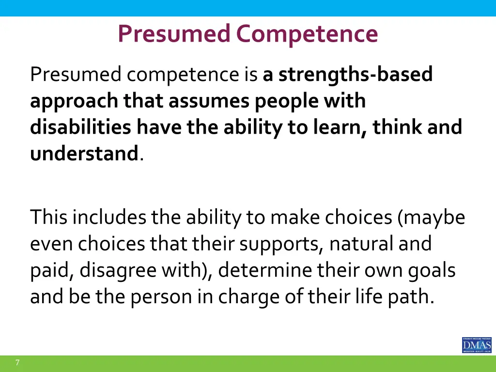 presumed competence