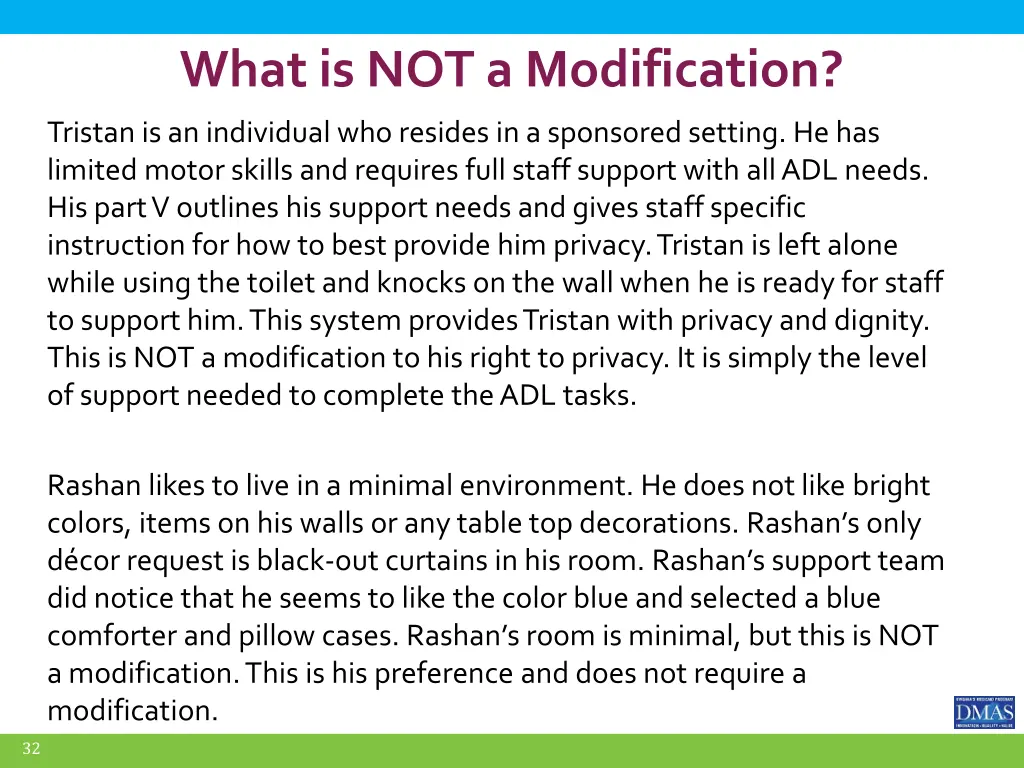 what is not a modification 1