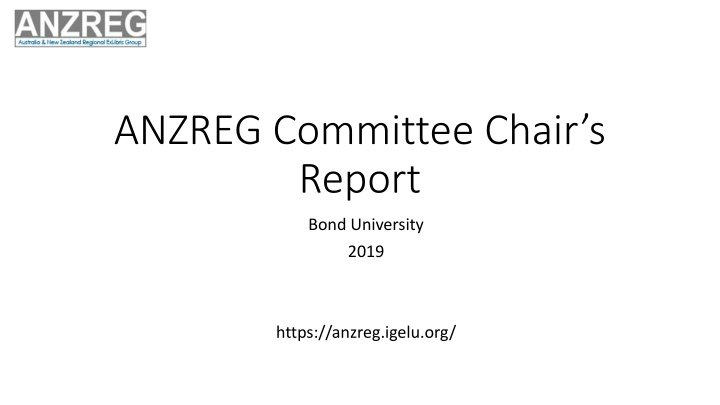 anzreg committee chair s report