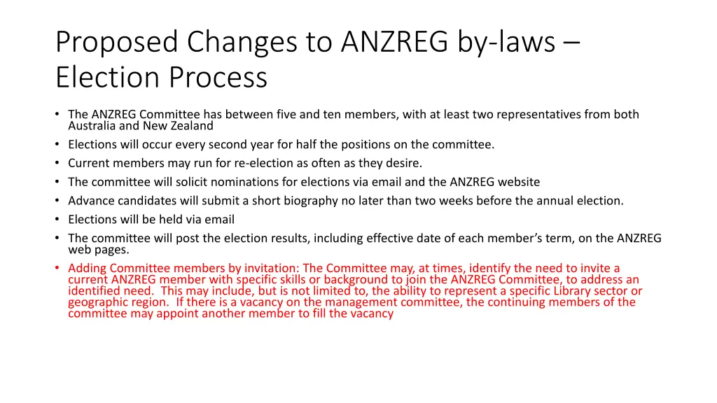 proposed changes to anzreg by laws election